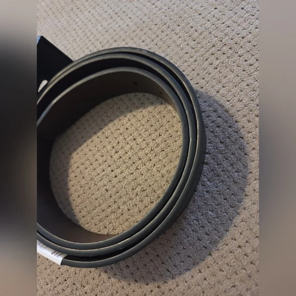 New Nike Reversible Men's Black & Brown XL 42-44 silver texture belt buckle - Picture 16 of 16